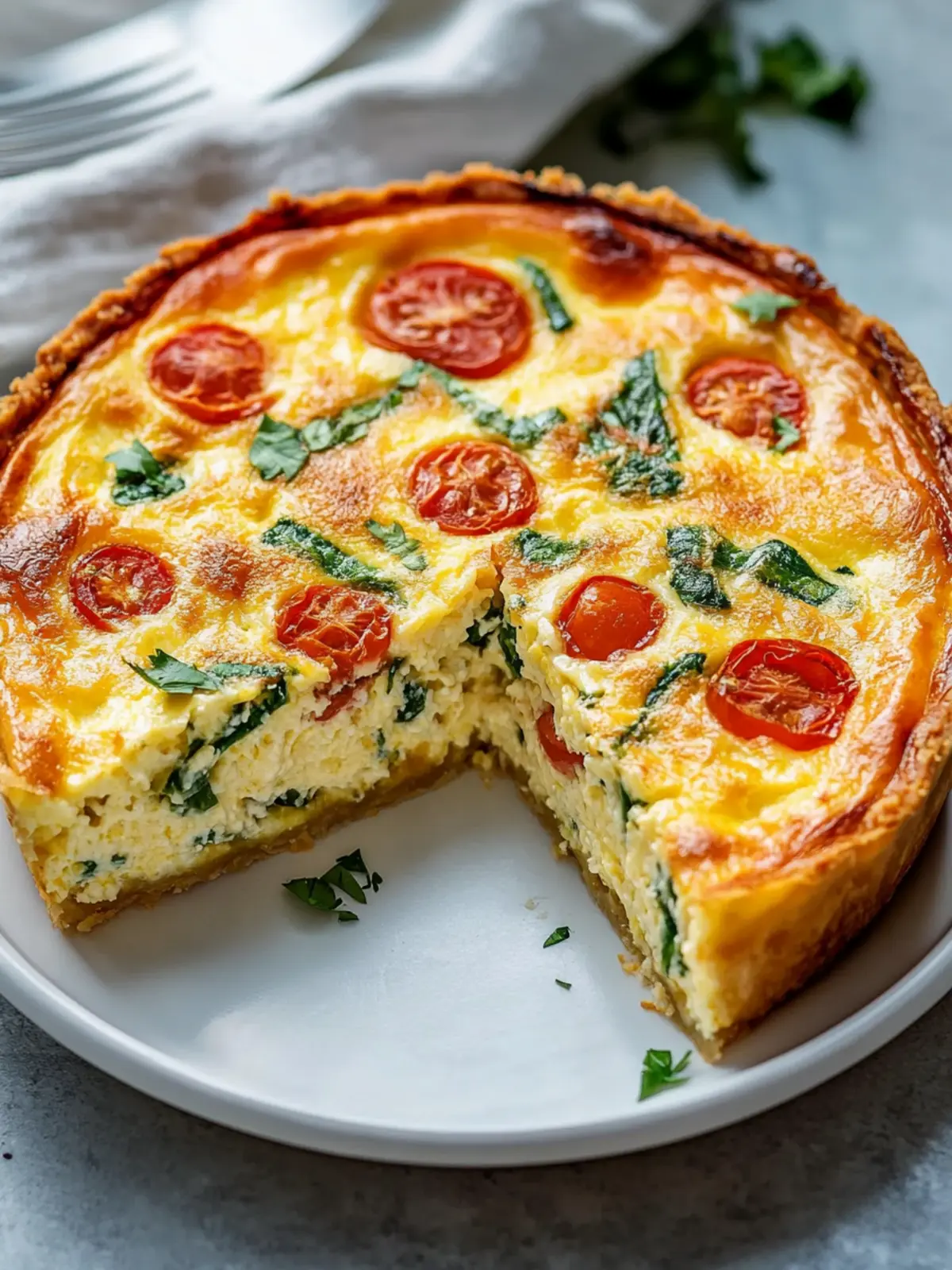 Dreamy Fluffy Crustless Quiche for Your Healthy Breakfast Bliss 3 Dreamy Fluffy Crustless Quiche