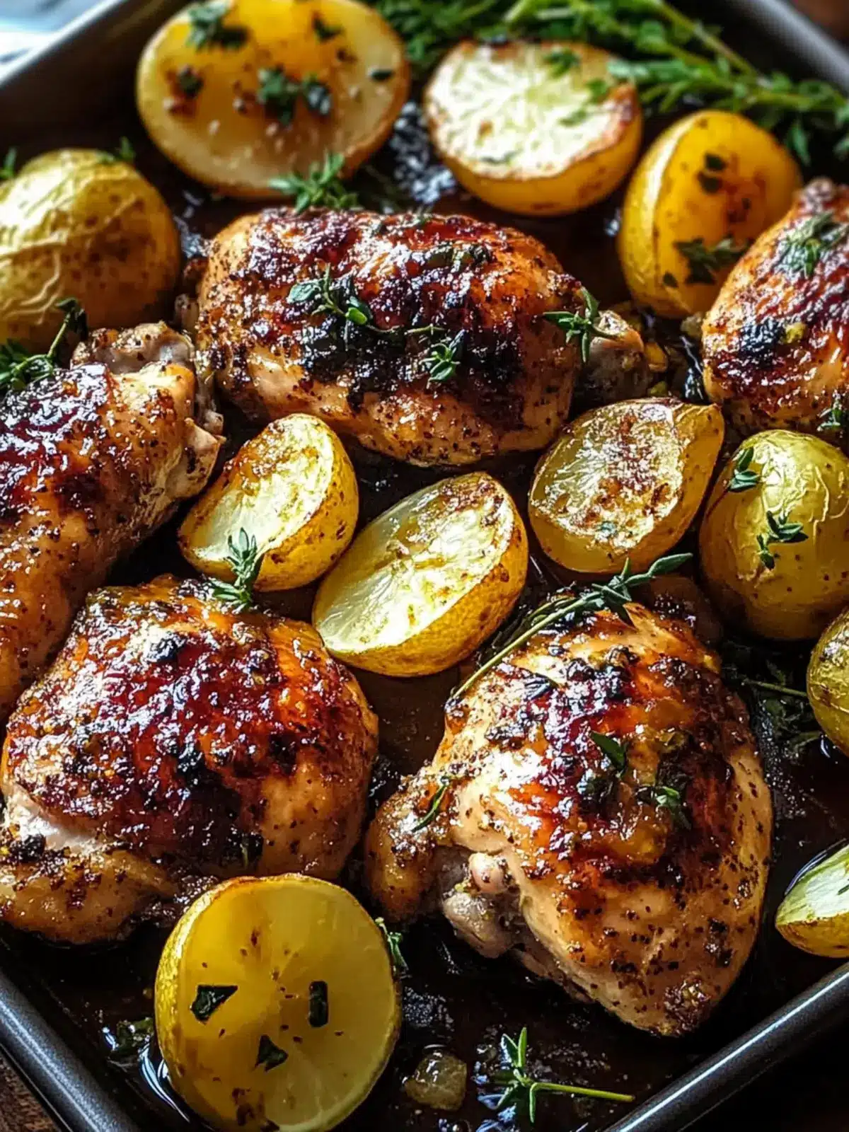 Sheet Pan Lemon Balsamic Chicken and Potatoes for Busy Nights 4 Sheet Pan Lemon Balsamic Chicken and Potatoes
