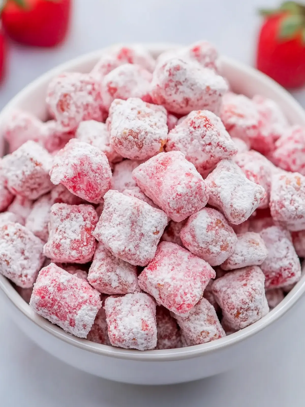 Irresistible Fluffy Strawberry Shortcake Puppy Chow Recipe 4 Fluffy Strawberry Shortcake Puppy Chow