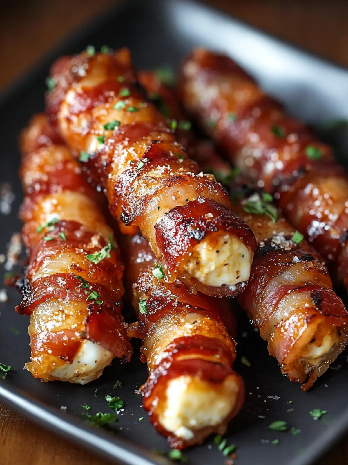 Crispy Bacon-Wrapped Mozzarella Sticks You'll Crave Forever 4 Crispy Bacon-Wrapped Mozzarella Sticks