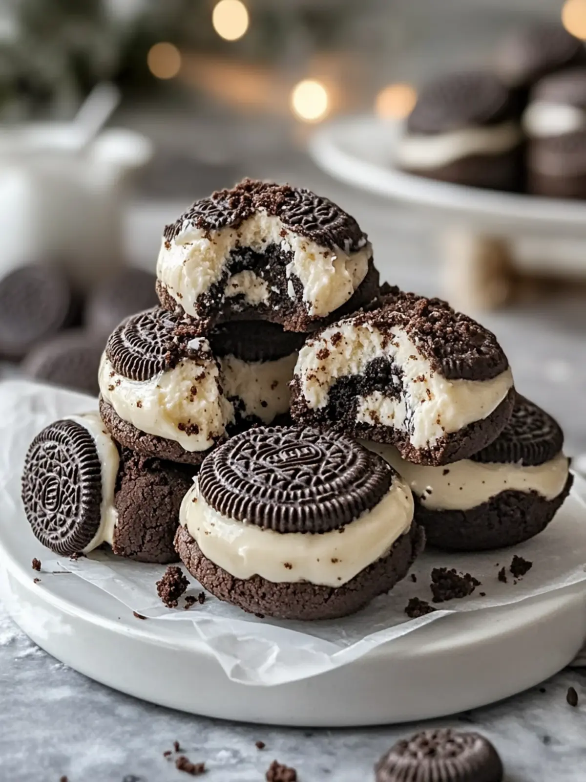 Oreo Cheesecake Cookie Bombs: A Creamy Decadent Delight 4 Oreo Cheesecake Cookie Bombs