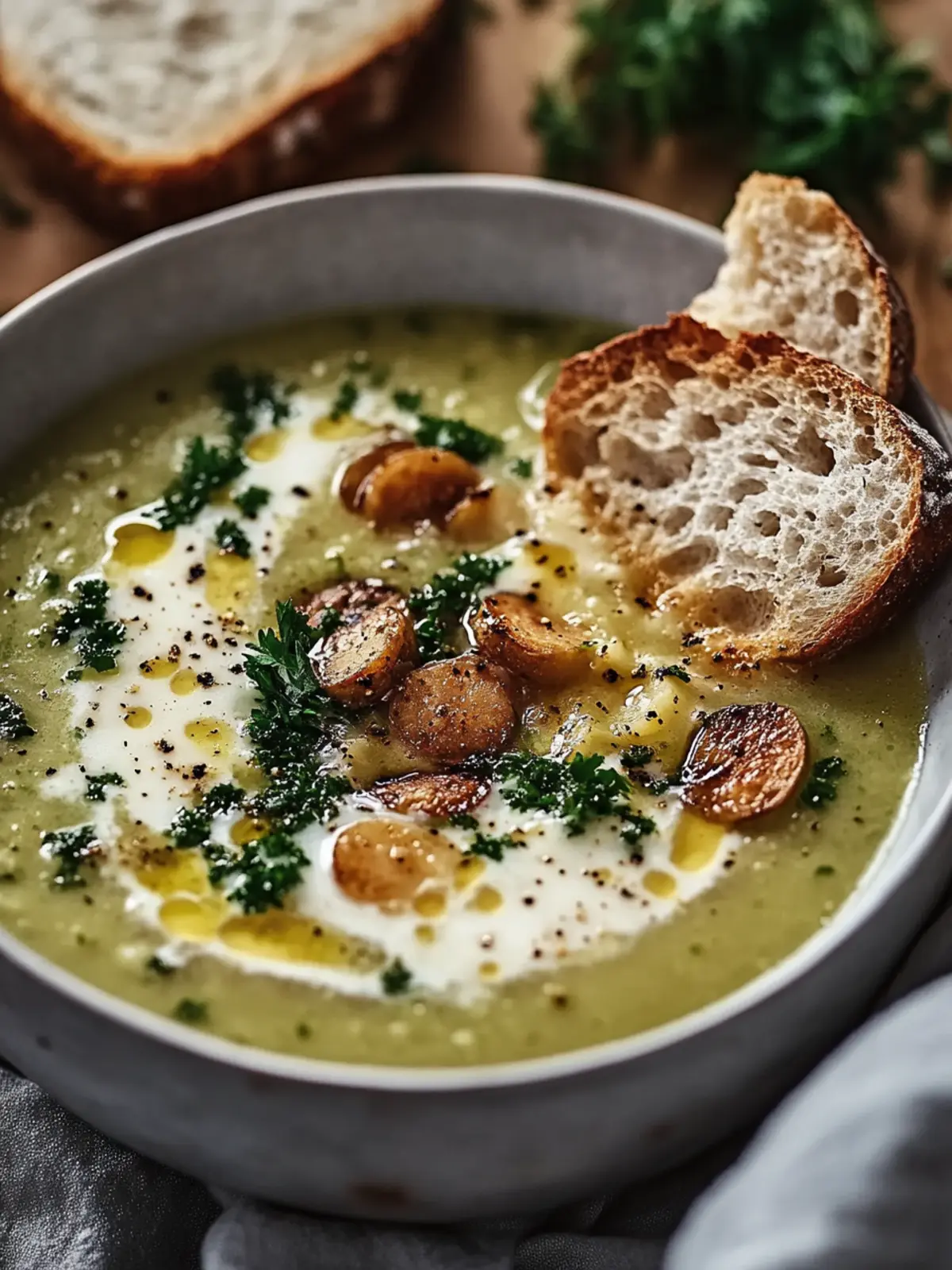 Creamy Rustikale Knoblauchsuppe: Your Immune-Boosting Hug in a Bowl 3 Rustikale Knoblauchsuppe