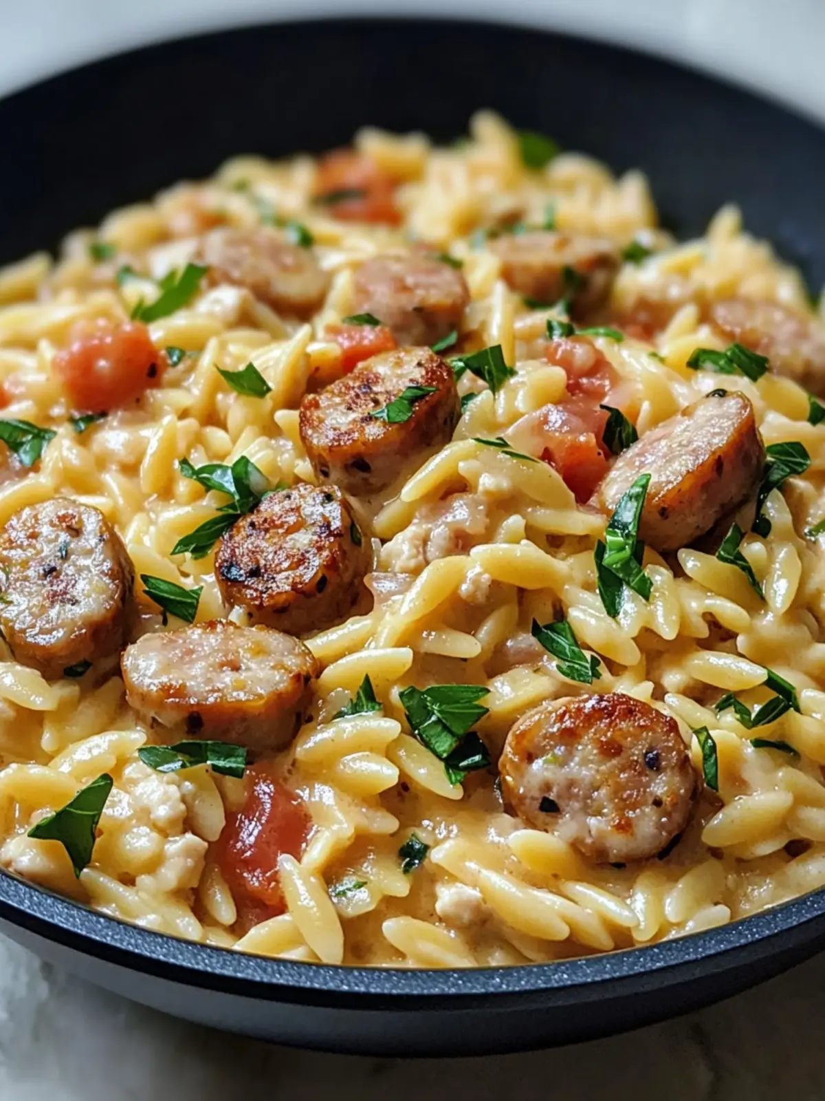 Creamy Chicken Sausage Orzo Skillet for Effortless Weeknight Joy 4 Creamy Chicken Sausage Orzo Skillet