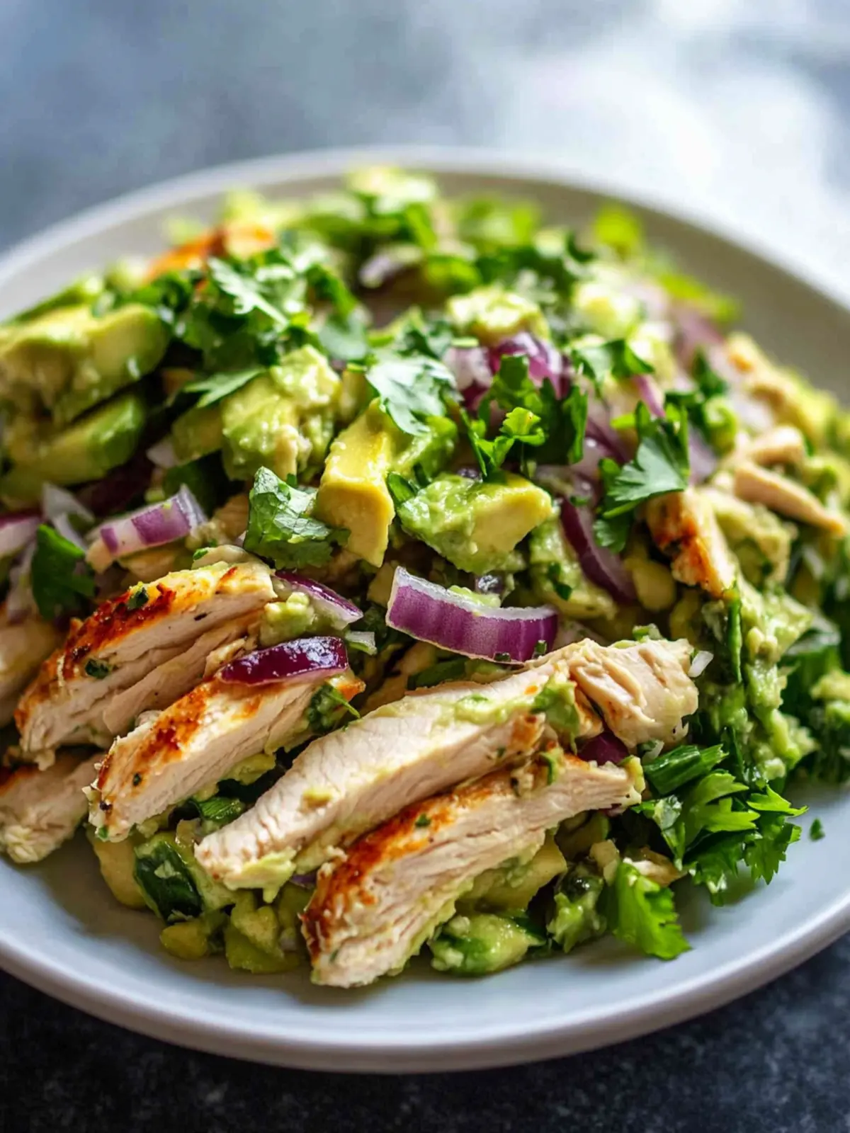 Avocado Chicken Salad Bliss: Creamy, No Mayo Delight 2 avocado chicken salad