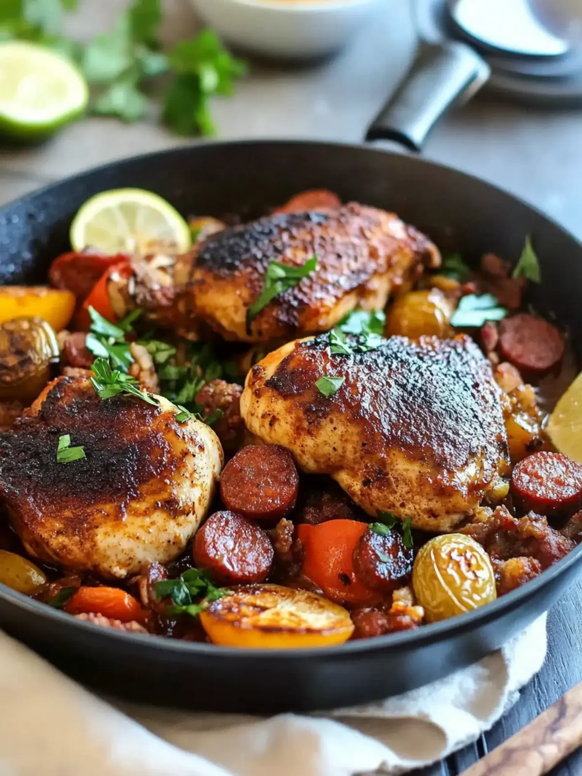 One Pan Pollo Español con Chorizo for a Flavor-Packed Feast 4 Pollo español con chorizo en una sola sartén