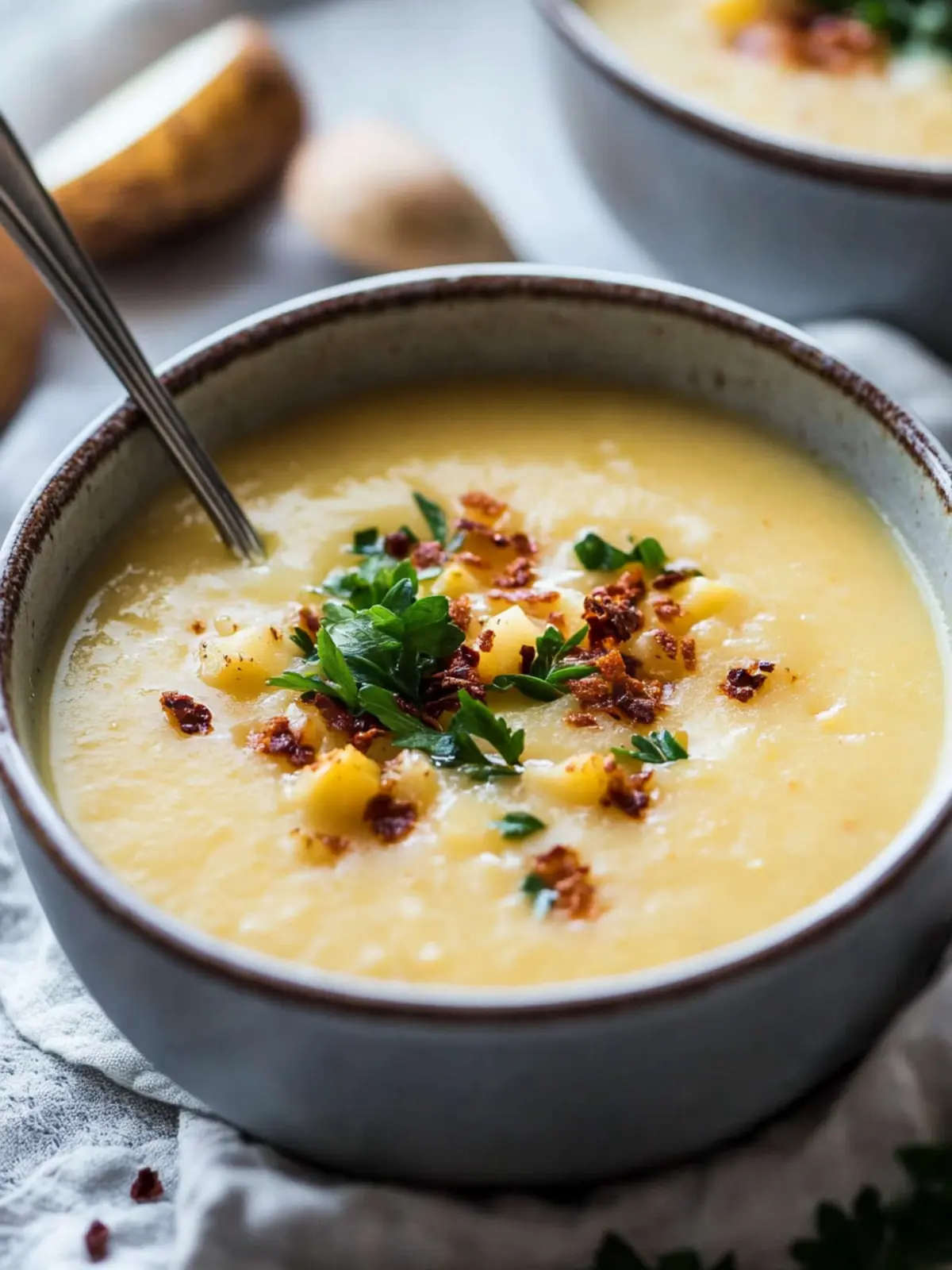 Einfache Kartoffel-Speck-Suppe for Cozy Nights In 5 Einfache Kartoffel-Speck-Suppe