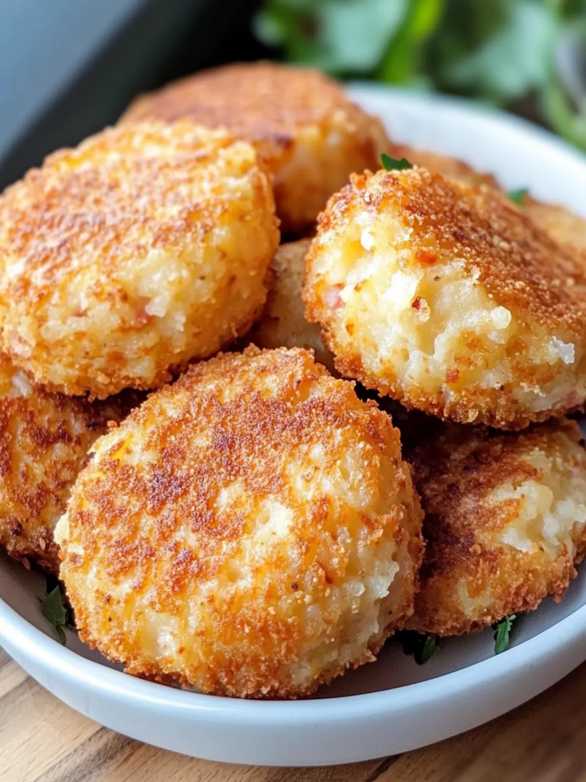 Delicious Mashed Potato Croquettes with Ham & Cheese Love! 3 Mashed Potato Croquettes (Ham & Cheese)