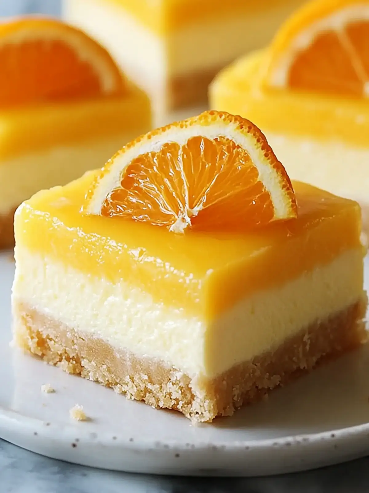 Easy Orange Creamsicle Cheesecake Bars for Nostalgic Bliss 5 Orange Creamsicle Cheesecake Bars-Easy Dessert