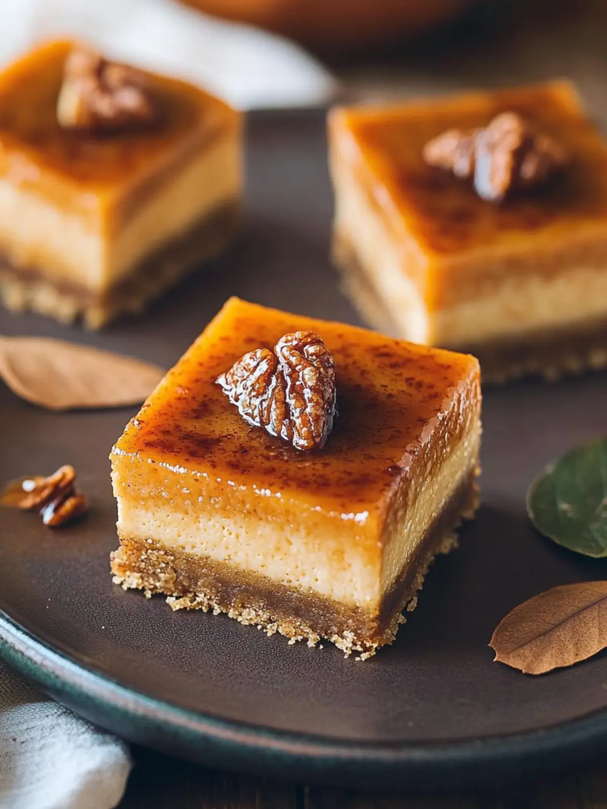 Bruleed Pumpkin Cheesecake Bars to Delight Your Fall Table 2 Pumpkin Cheesecake Bars {with Brulee Topping}
