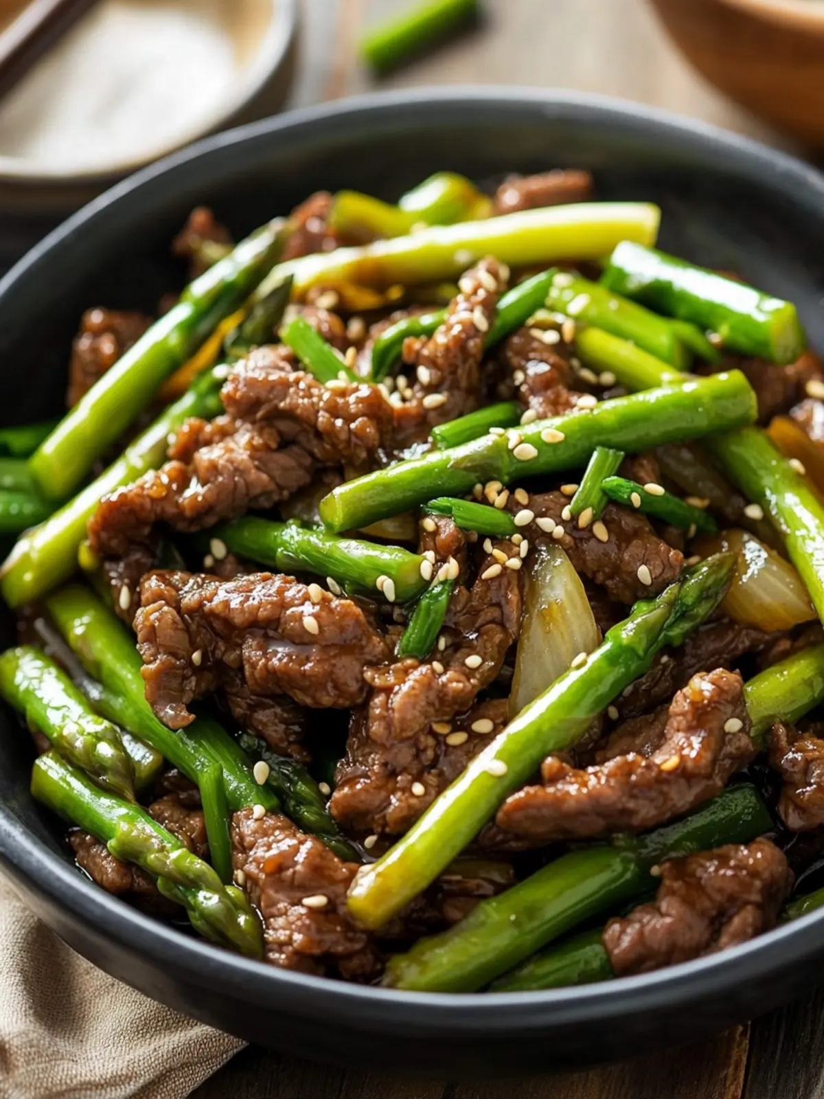 Savor Garlicky Beef and Asparagus Stir-Fry with Soy Ginger 3 Garlicky Beef and Asparagus Stir-Fry with Soy Ginger