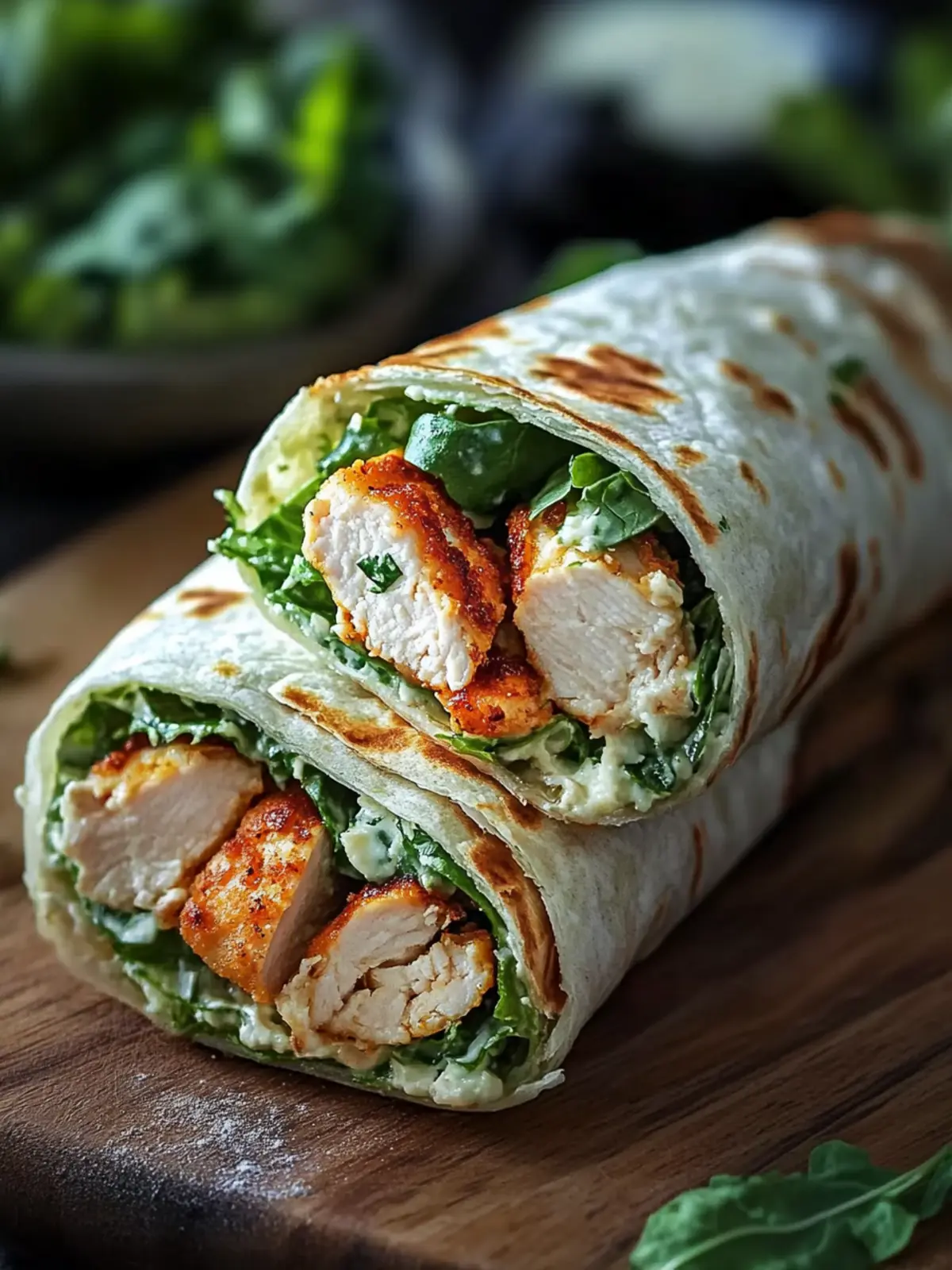Crispy Chicken Caesar Wraps for a Quick, Flavor-Packed Lunch 3 Crispy Chicken Caesar Wraps