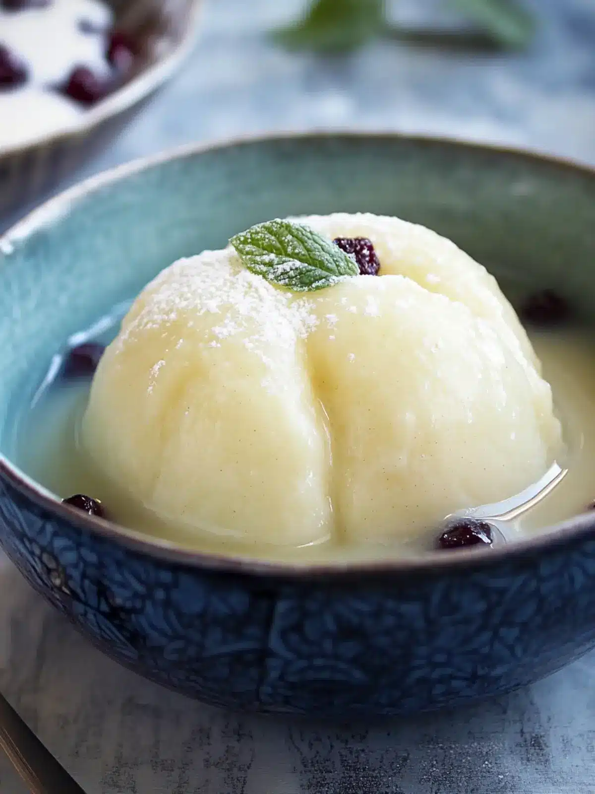 Dampfnudel (deutsche süße Knödel) with Dreamy Vanilla Sauce 2 Dampfnudel (deutsche süße Knödel)