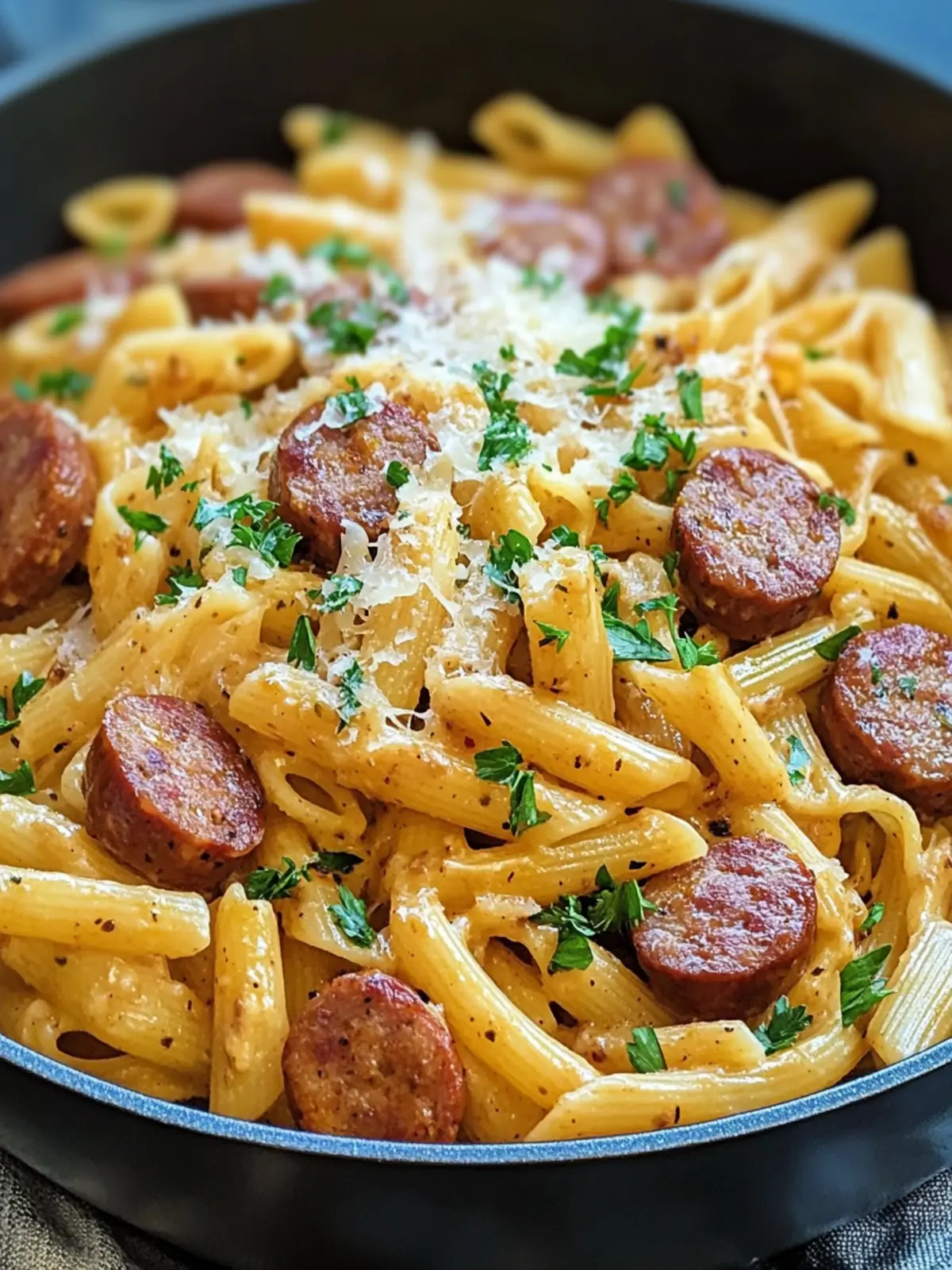 One Pot Creamy Cajun Sausage Pasta for Effortless Comfort 5 One Pot Creamy Cajun Sausage Pasta