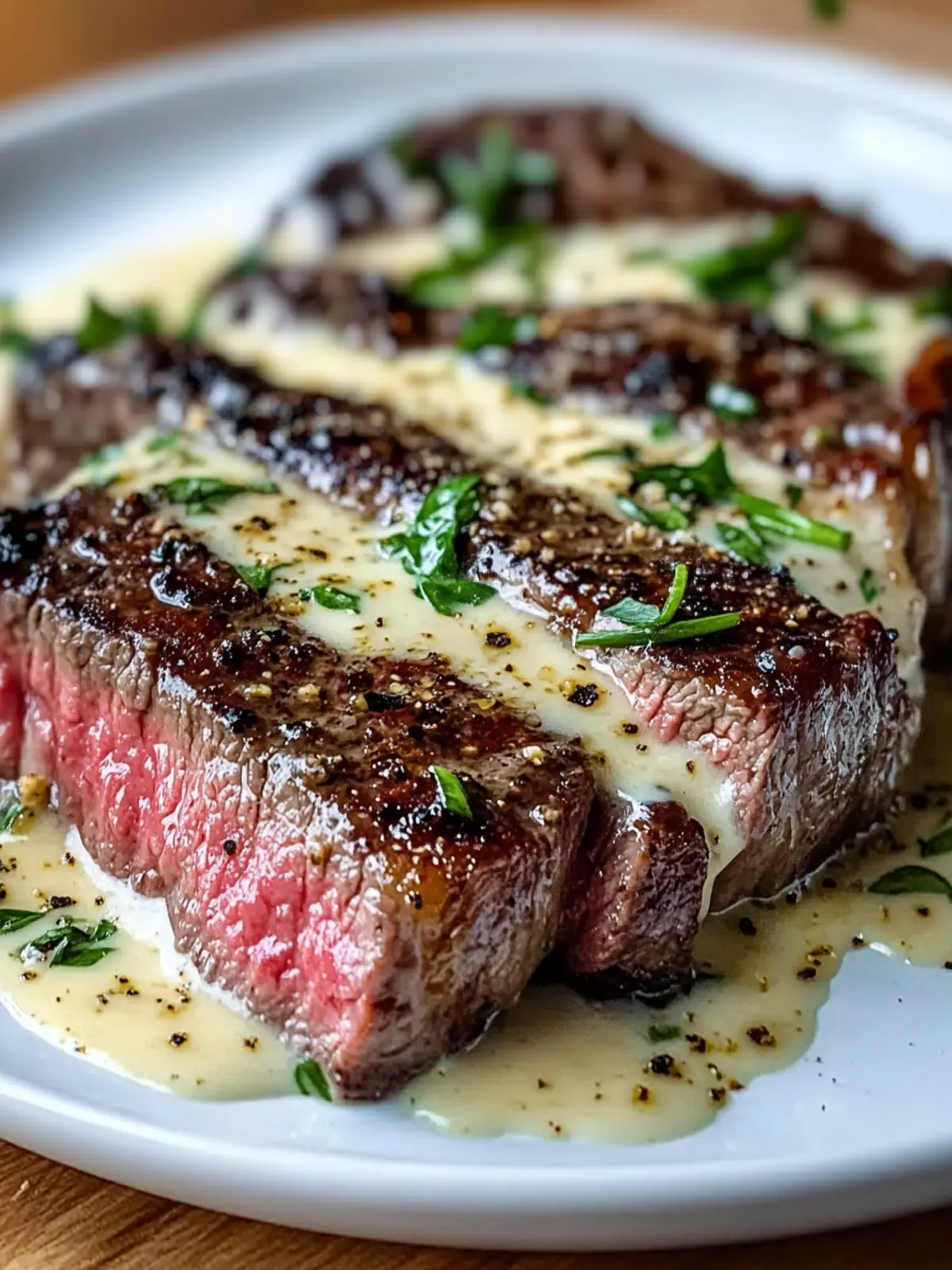 Garlic Butter Steak With Parmesan Cream Sauce: Pure Comfort! 2 Garlic Butter Steak With Parmesan Cream Sauce
