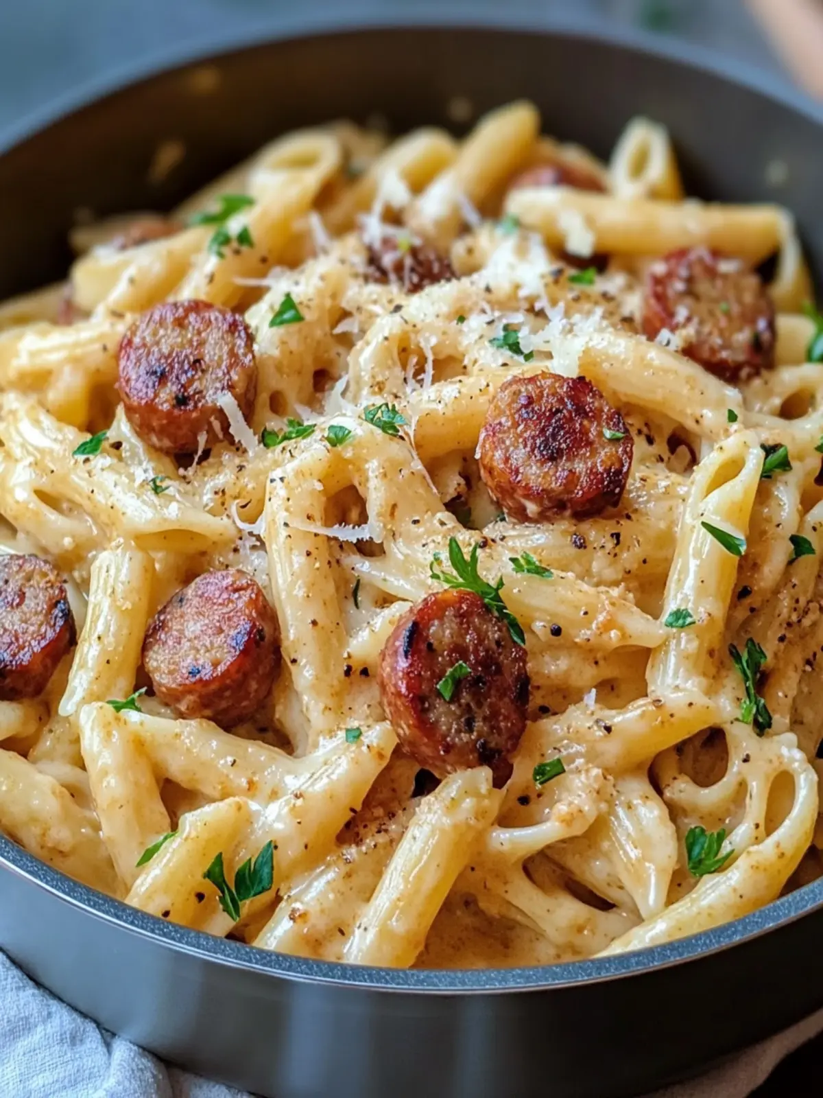 One Pot Creamy Cajun Sausage Pasta for Effortless Comfort 3 One Pot Creamy Cajun Sausage Pasta