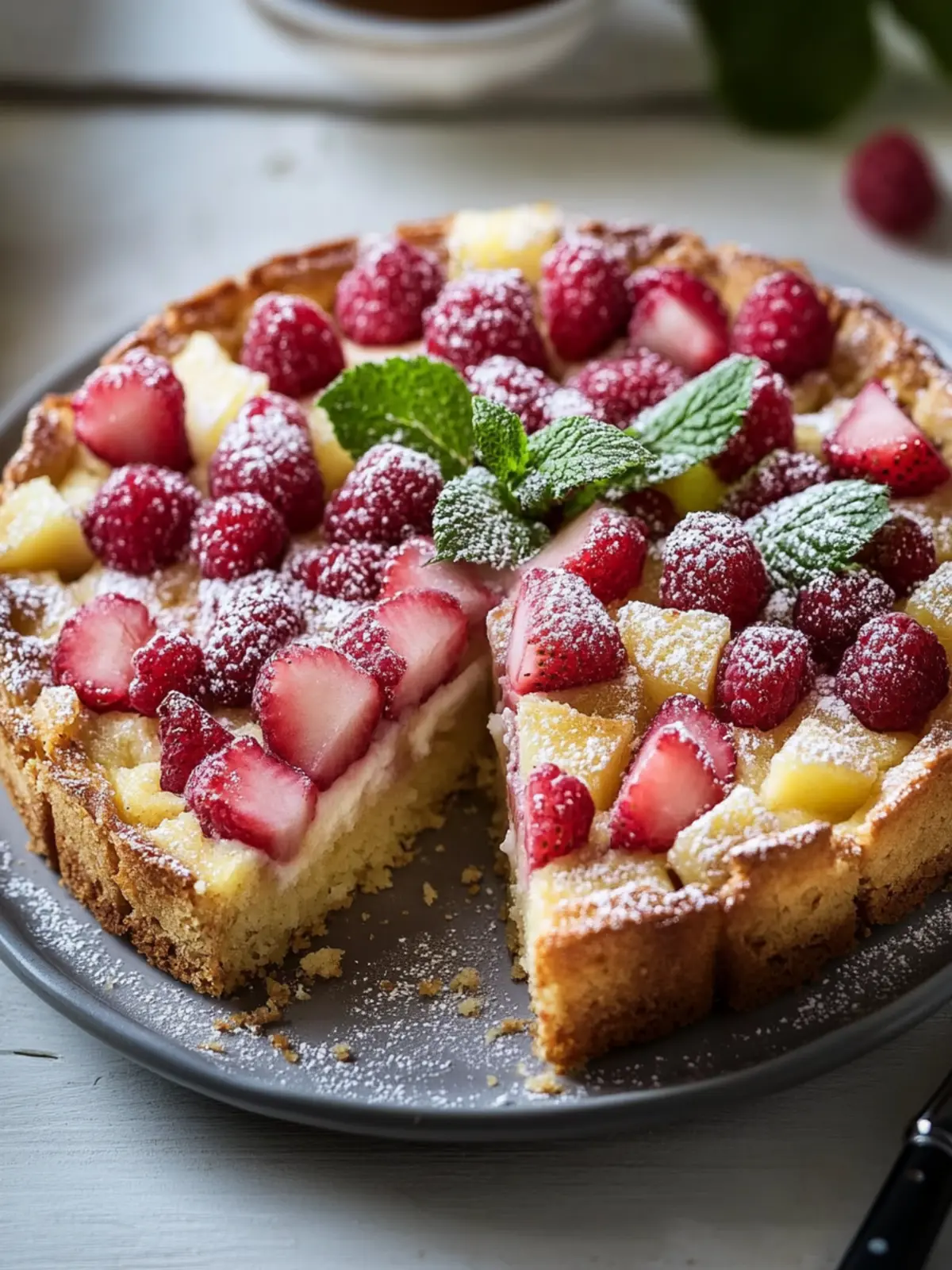 Delicious Rustikaler Rhabarber Ofenkuchen mit Mürbeteig Bliss 2 Rustikaler Rhabarber Ofenkuchen mit Mürbeteig