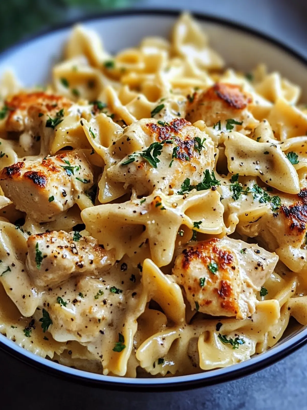 Creamy Garlic Butter Chicken Bowties with Cheesy Mozzarella Magic 2 Creamy Garlic Butter Chicken Bowties with Cheesy Mozzarella