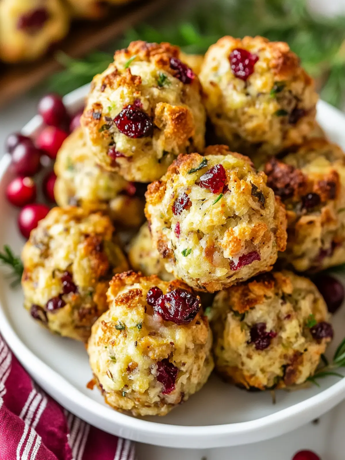 Savory Turkey Cranberry Stuffing Balls for Cozy Nights 5 Turkey Cranberry Stuffing Balls