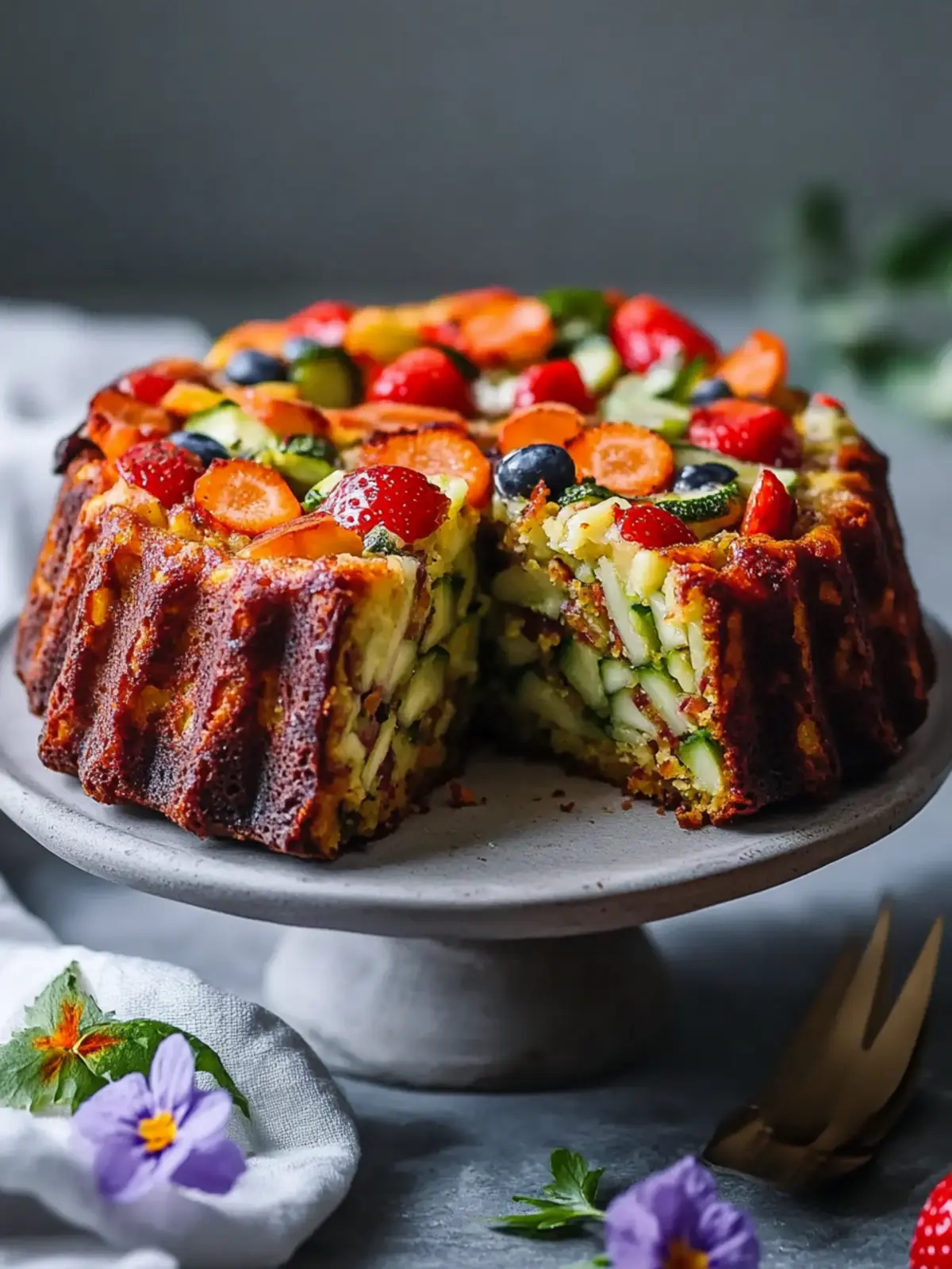 Delicious Breakfast Veggie Crinkle Cake Recipe for Happy Mornings 2 Breakfast Veggie Crinkle Cake Recipe