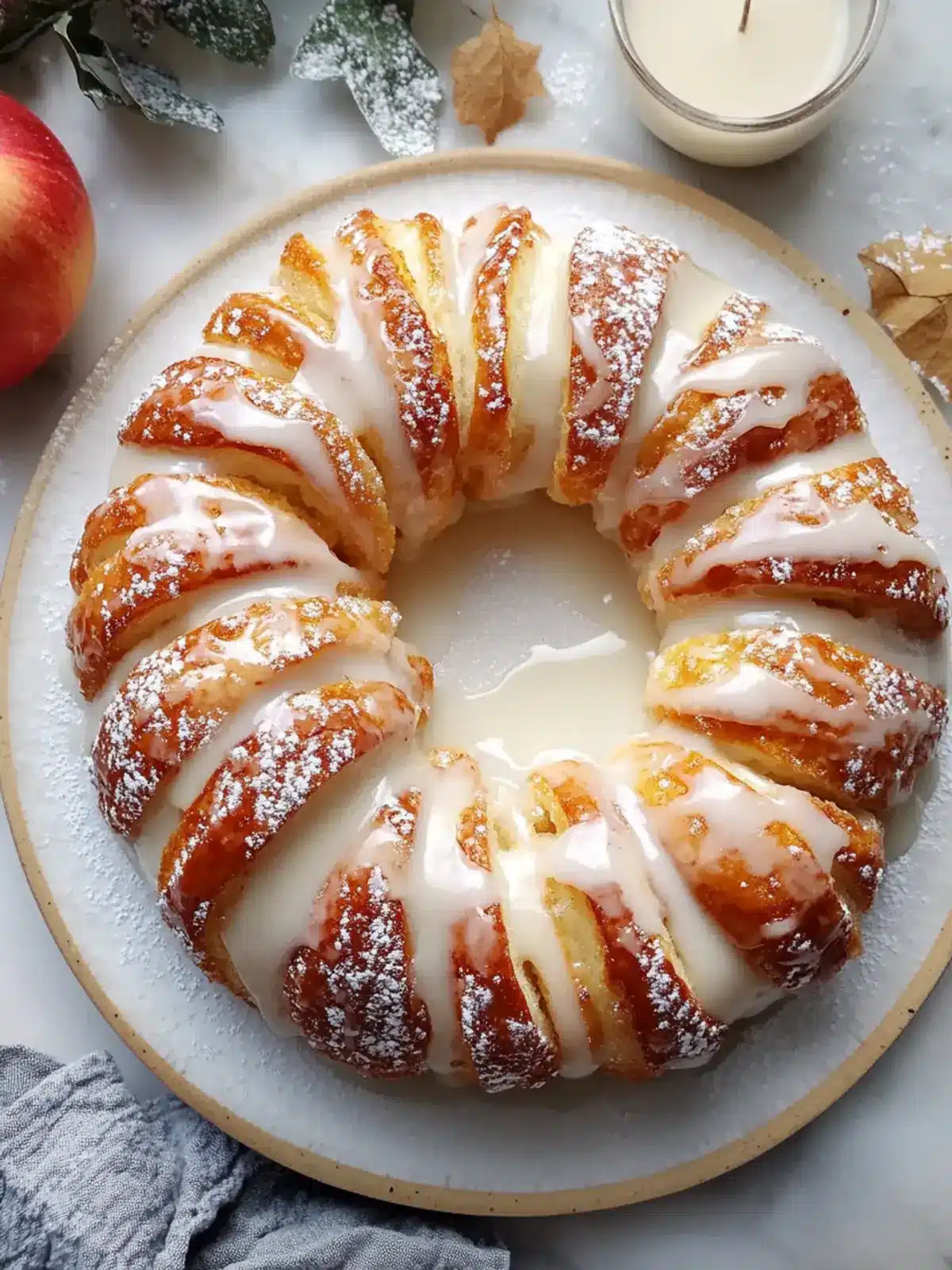 Decadent Apple Kringle with Vanilla Glaze Everyone Will Love 5 Apple Kringle with Vanilla Glaze