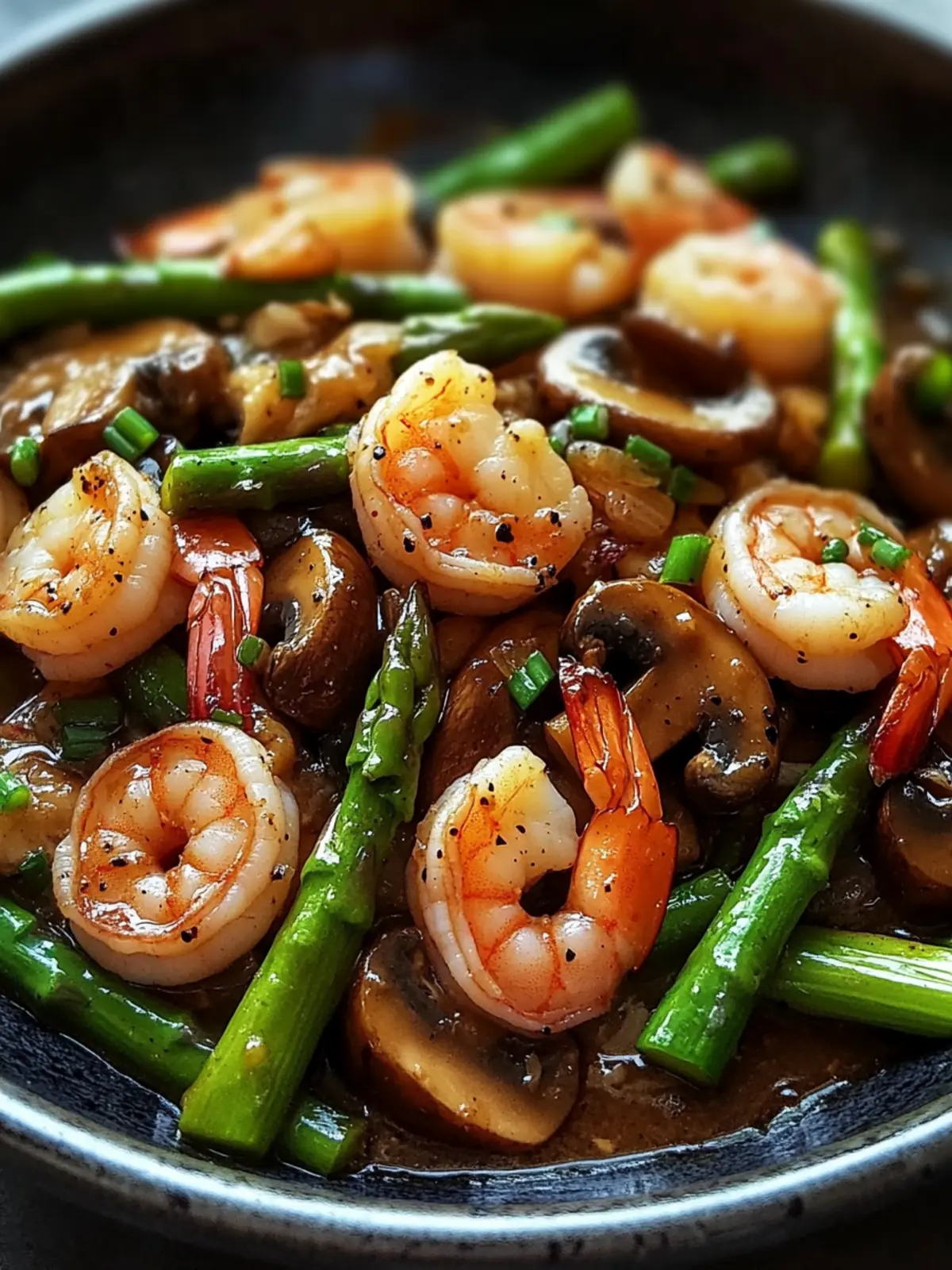 Savory Shrimp & Asparagus Stir-Fry with Mushrooms in 30 Min 4 Shrimp & Asparagus Stir-Fry with Mushrooms