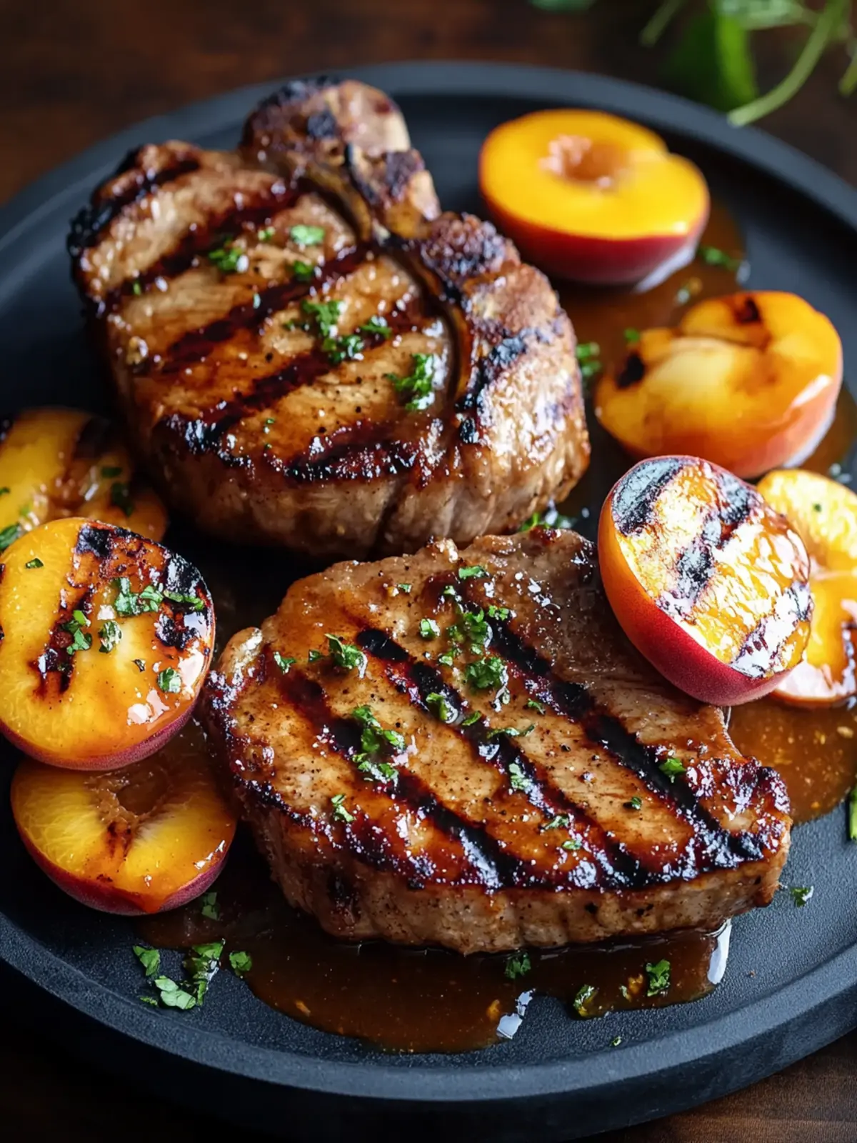 Grilled Pork Chops with Peach BBQ Glaze for Effortless Evenings 4 Grilled Pork Chops with Peach BBQ Glaze