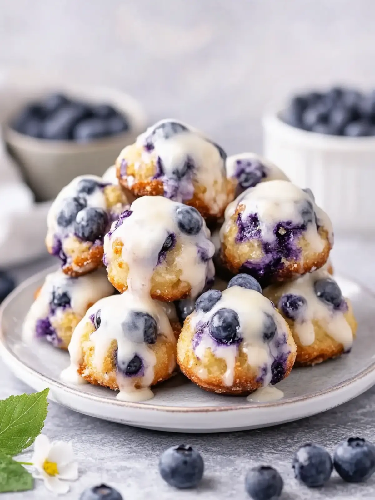 Delicious Baked Blueberry Fritter Bites for Guilt-Free Snacking 5 Baked Blueberry Fritter Bites