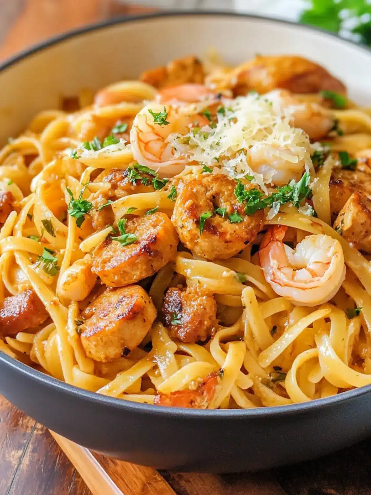 Cajun Pasta with Sausage, Shrimp & Chicken That You'll Love 2 Cajun Pasta with Sausage, Shrimp & Chicken