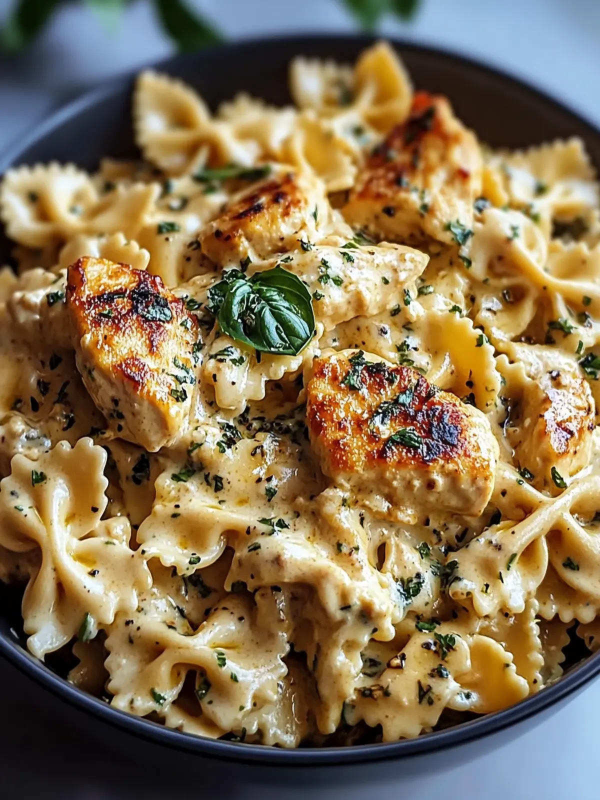 Creamy Garlic Butter Chicken Bowties with Cheesy Mozzarella Magic 3 Creamy Garlic Butter Chicken Bowties with Cheesy Mozzarella