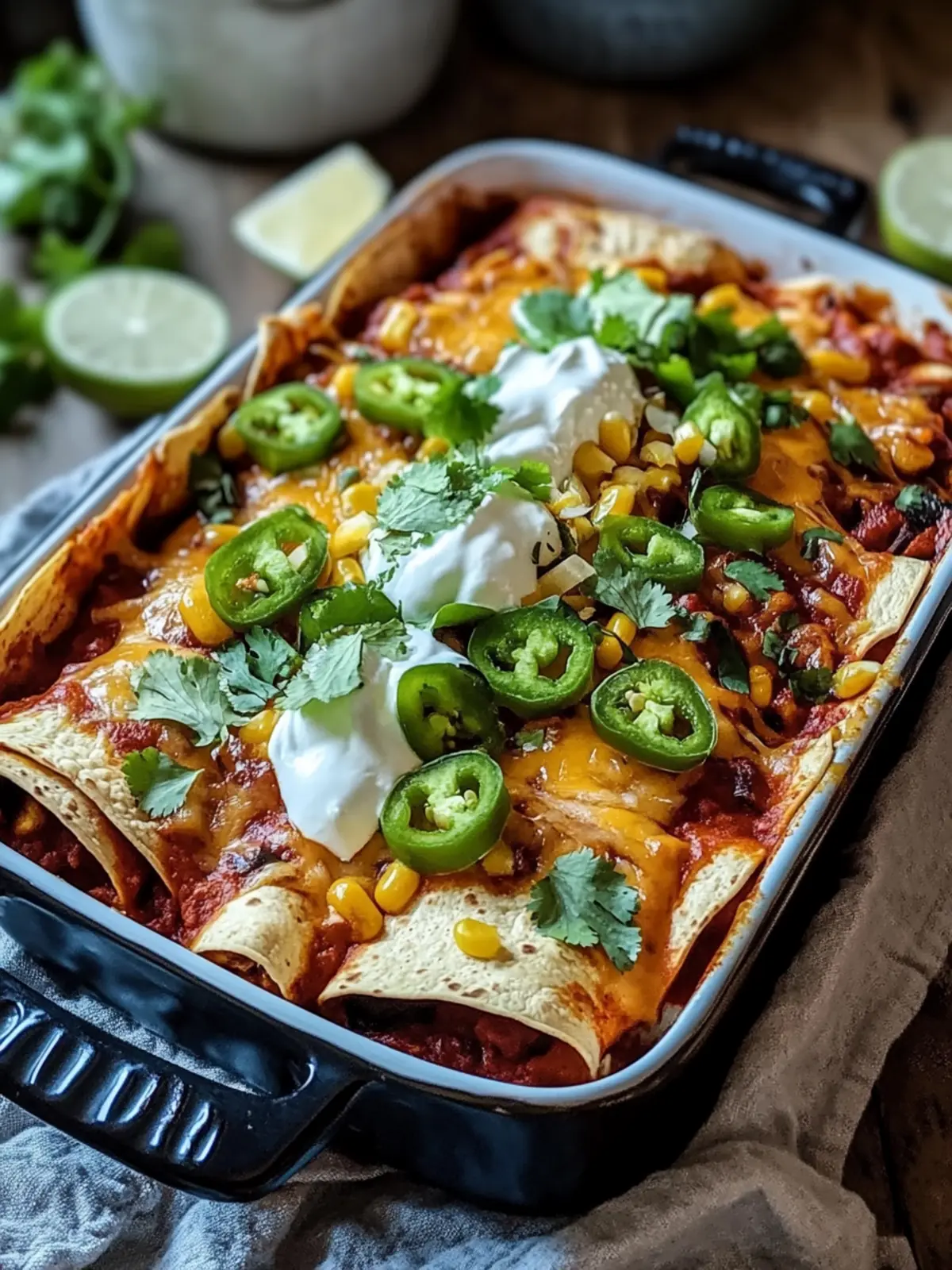 Easy Vegetarian Black Bean Enchiladas for Every Night of Joy 5 Vegetarische schwarze Bohnen Enchiladas für jeden Abend genießen