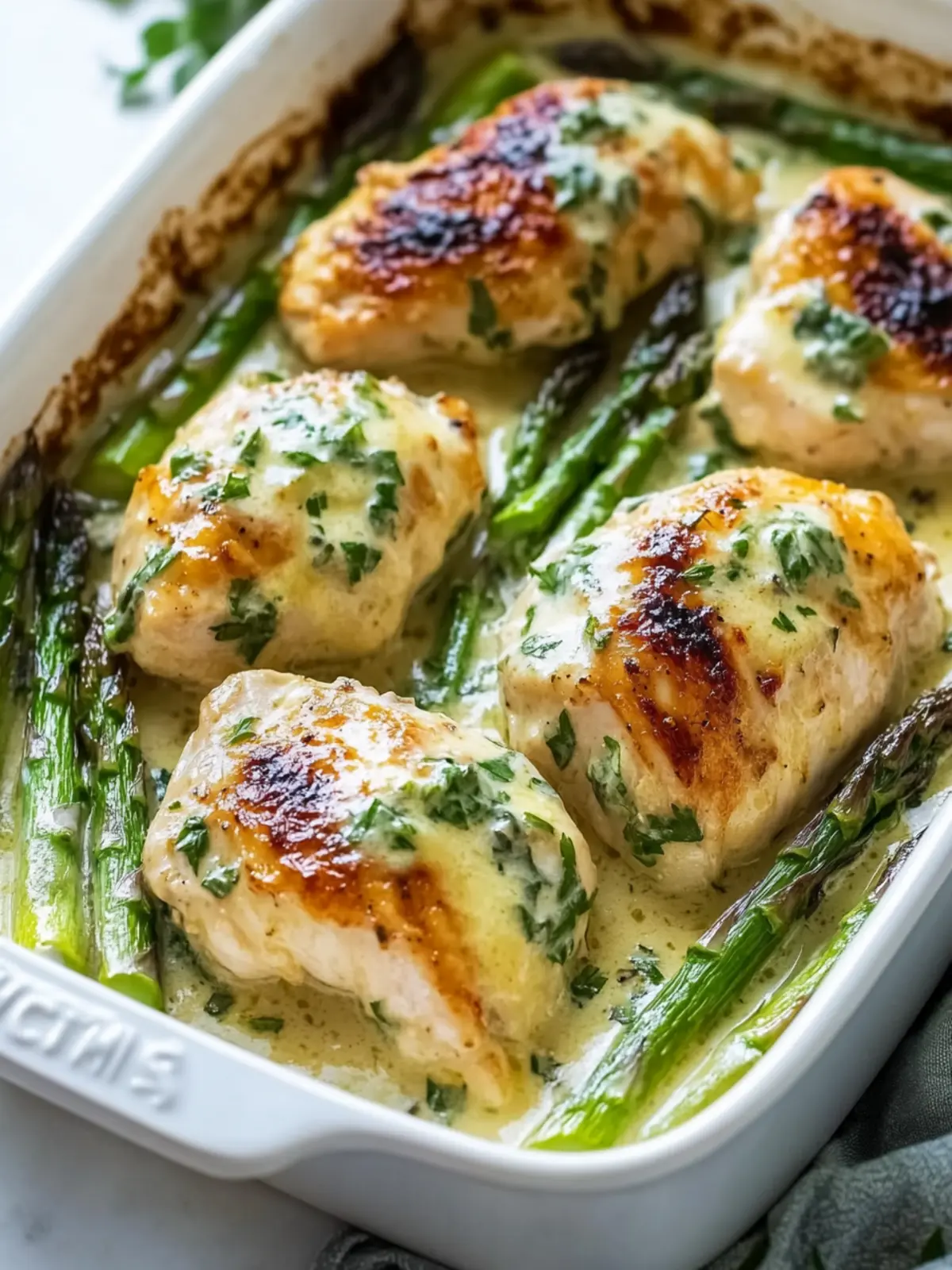 Creamy Baked Chicken and Asparagus for Cozy Family Nights 2 Creamy Baked Chicken and Asparagus