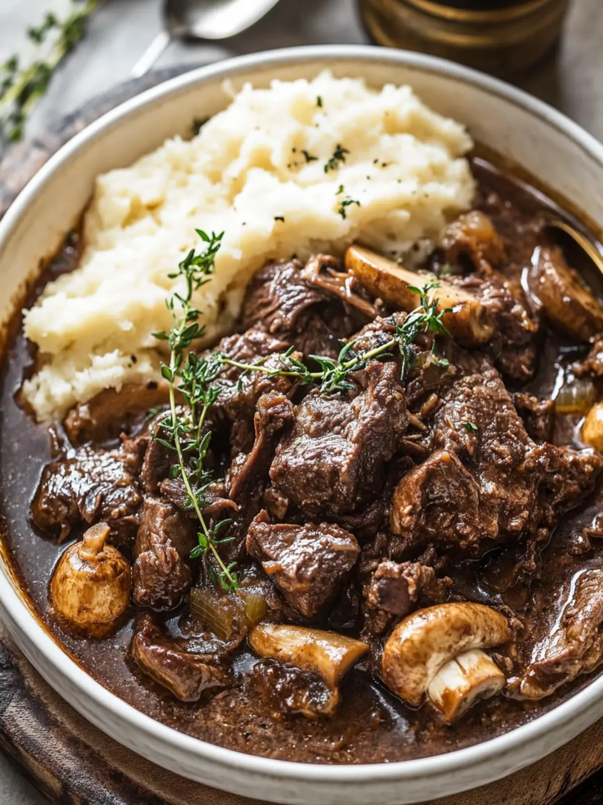Cozy Braised Beef with Mixed Mushrooms for Ultimate Comfort 3 Braised Beef with Mixed Mushrooms