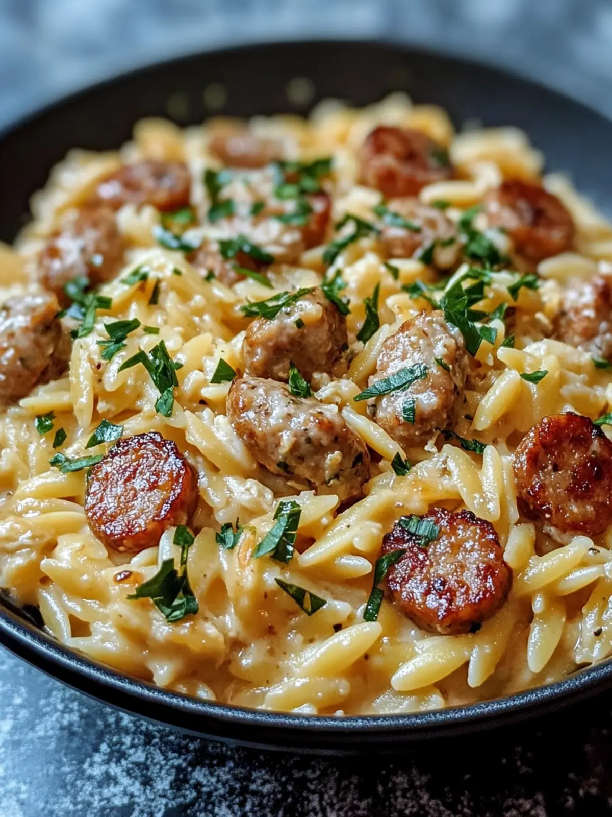 Creamy Chicken Sausage Orzo Skillet for Effortless Weeknight Joy 2 Creamy Chicken Sausage Orzo Skillet