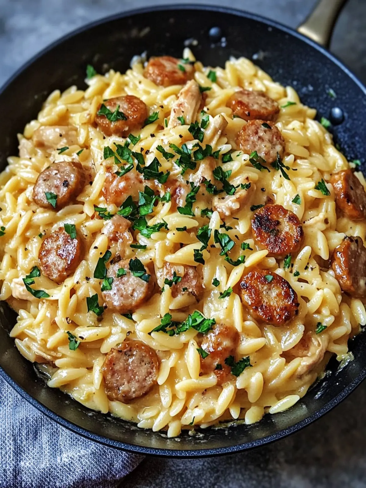 Creamy Chicken Sausage Orzo Skillet for Effortless Weeknight Joy 5 Creamy Chicken Sausage Orzo Skillet