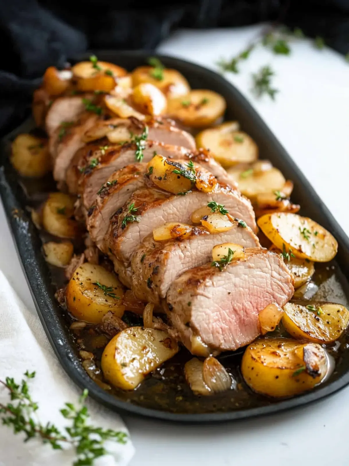 Sweet and Savory Pork Tenderloin with Apples Delight 2 Pork Tenderloin with Apples