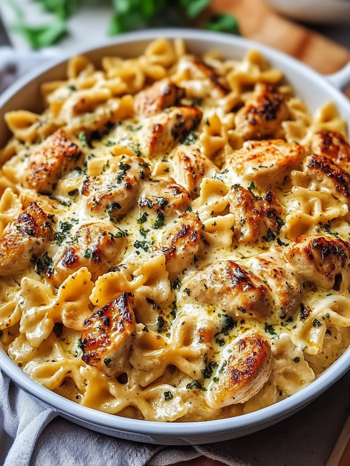 Creamy Garlic Butter Chicken Bowties with Cheesy Mozzarella Magic 5 Creamy Garlic Butter Chicken Bowties with Cheesy Mozzarella