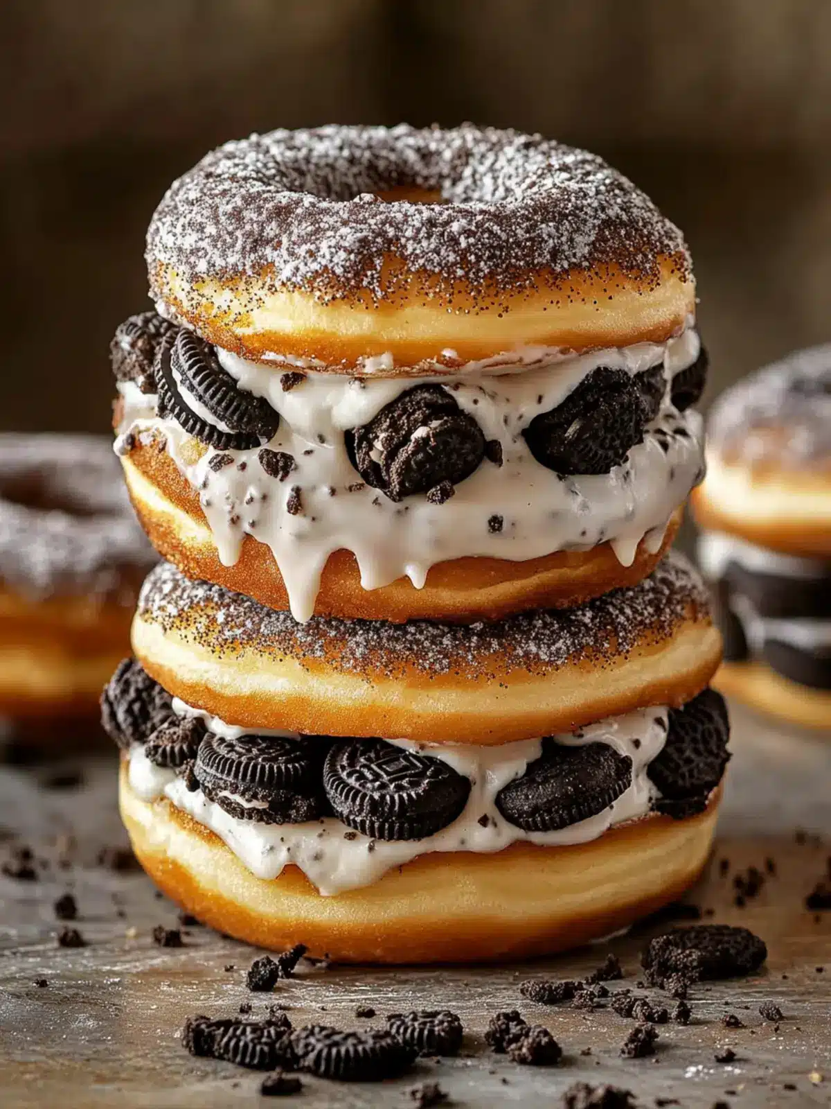 Killer Oreo Cheesecake Stuffed Donut Burger Delight 4 Killer Oreo Cheesecake Stuffed Donut Burger