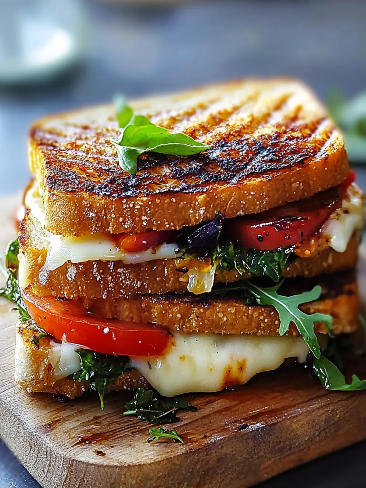 Grilled Balsamic Vinaigrette Sandwich Melt – A Tasty Twist! 2 Gegrilltes Balsamico-Vinaigrette Sandwich Melt – Ein Genuss!