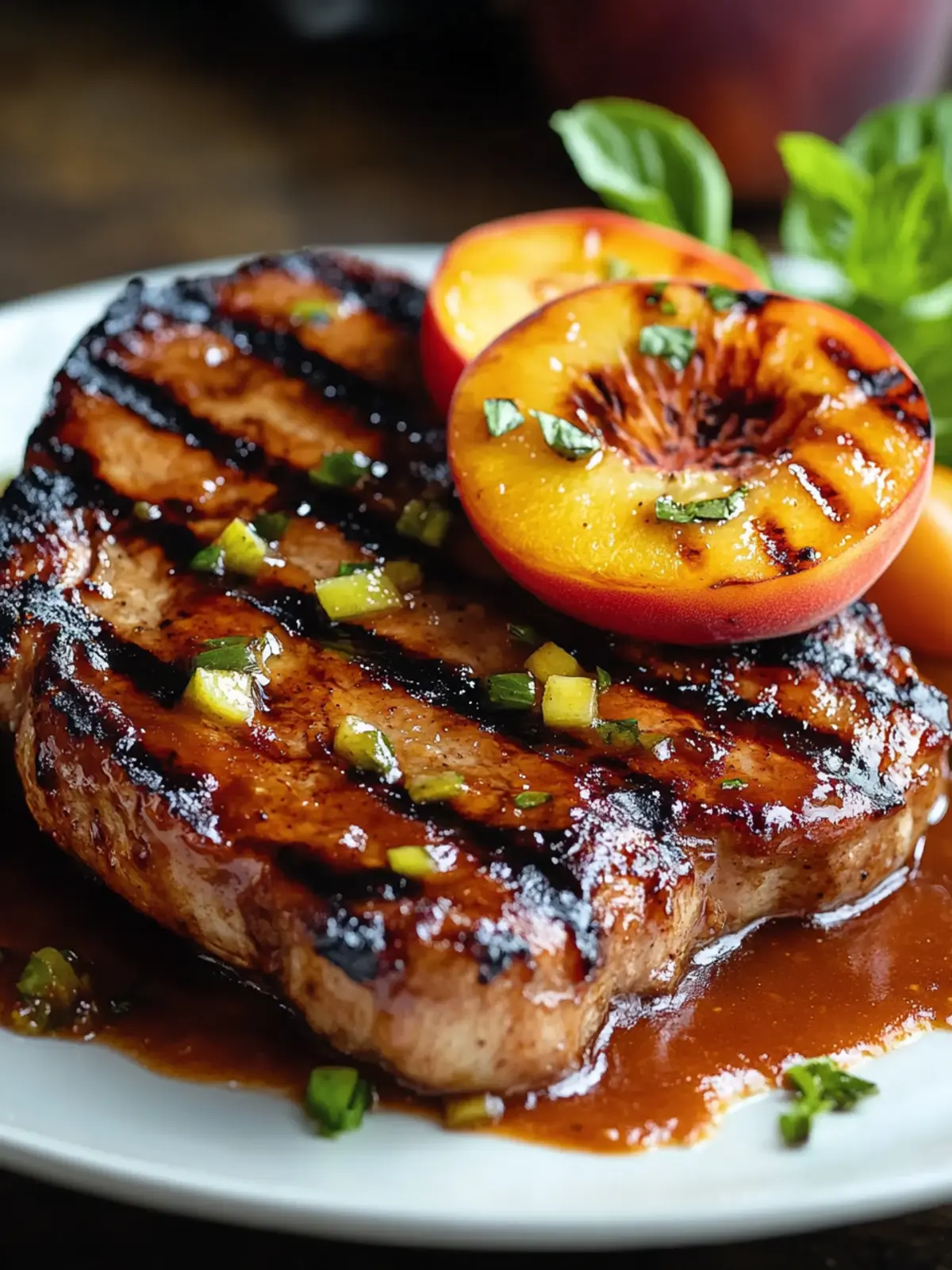 Grilled Pork Chops with Peach BBQ Glaze for Effortless Evenings 2 Grilled Pork Chops with Peach BBQ Glaze